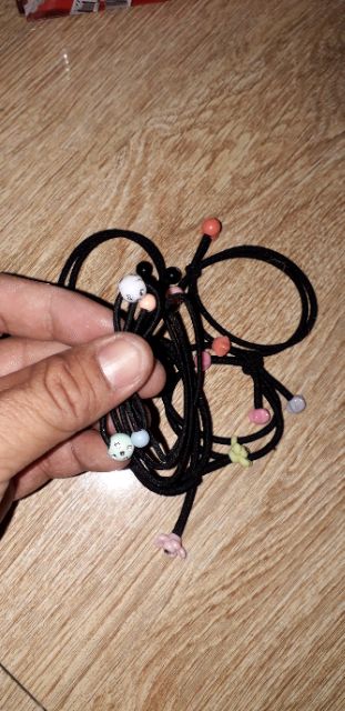 Combo 5 chiếc cột tóc đen 2 dây có 5 mẫu khác nhau
