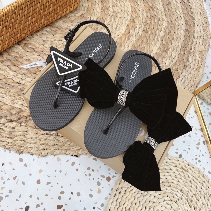 Sandal kẹp ngón Nơ Xiêu Xinh Fullbox