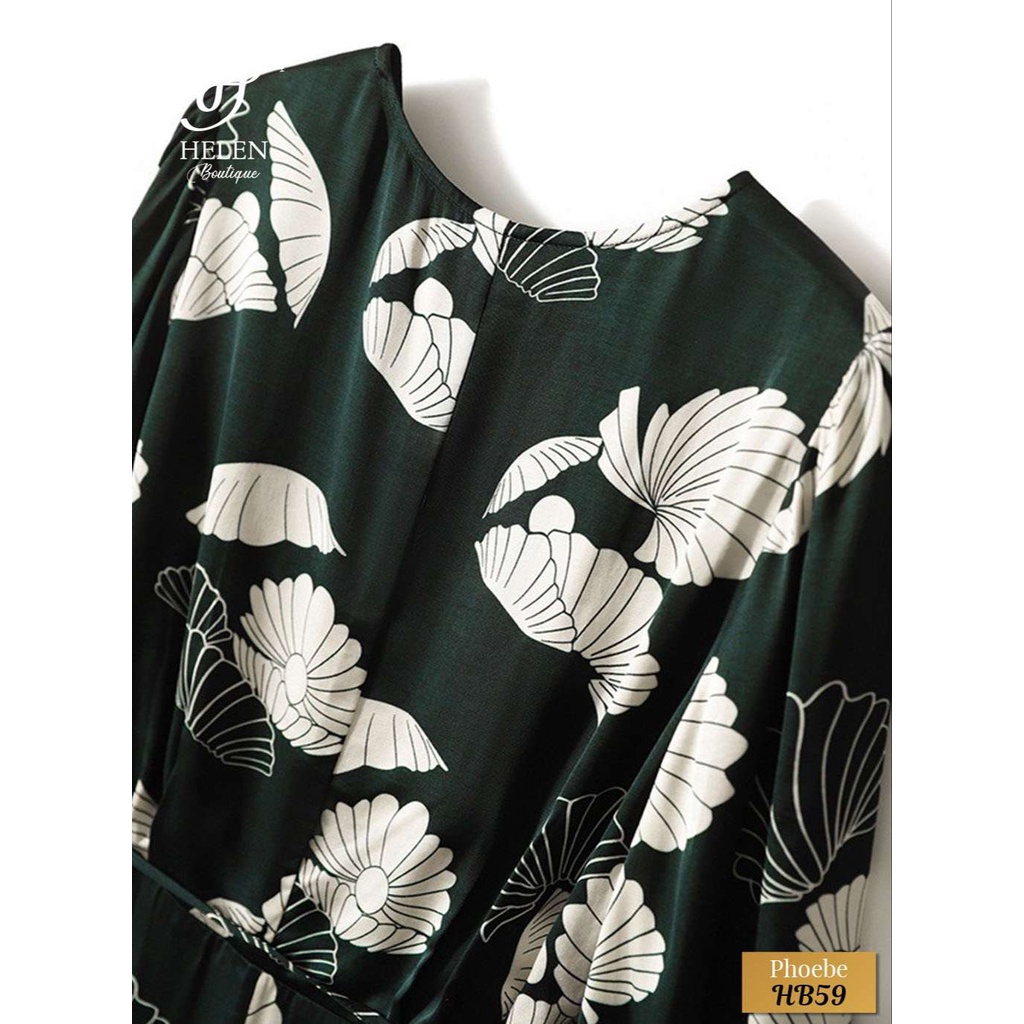 Đầm dáng dài họa tiết sò biển sang trọng - Phoebe Dress - Helen Boutique