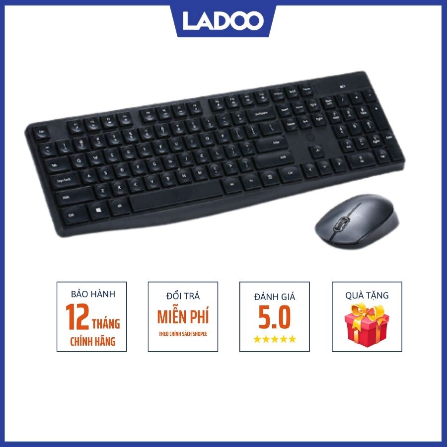 Bộ phím chuột không dây HP CS10 Silent Office - Bảo hành chính hãng 12 tháng