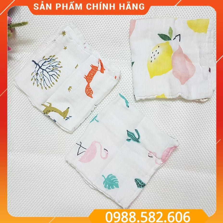 [SET 3 CHIẾC] Khăn Sữa Sợi Tre Muslin Tree Mềm Mại Cho Bé Sơ Sinh (1 Túi 3 chiếc) - BTT00160