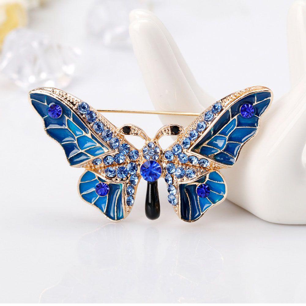 Ghim Cài Áo Hình Bướm Bằng Kim Loại Thời Trang Thanh Lịch