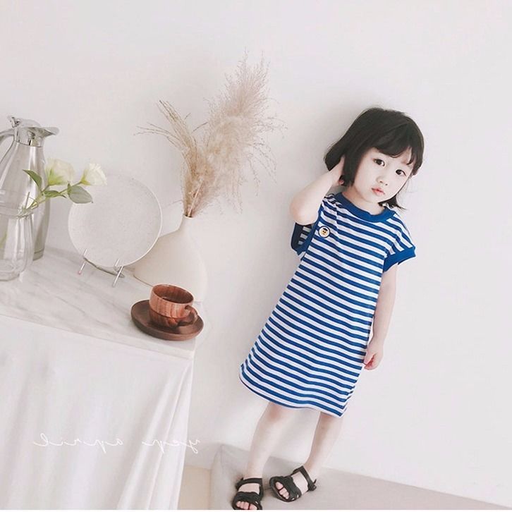 Váy bé gái Sọc Xanh Navy