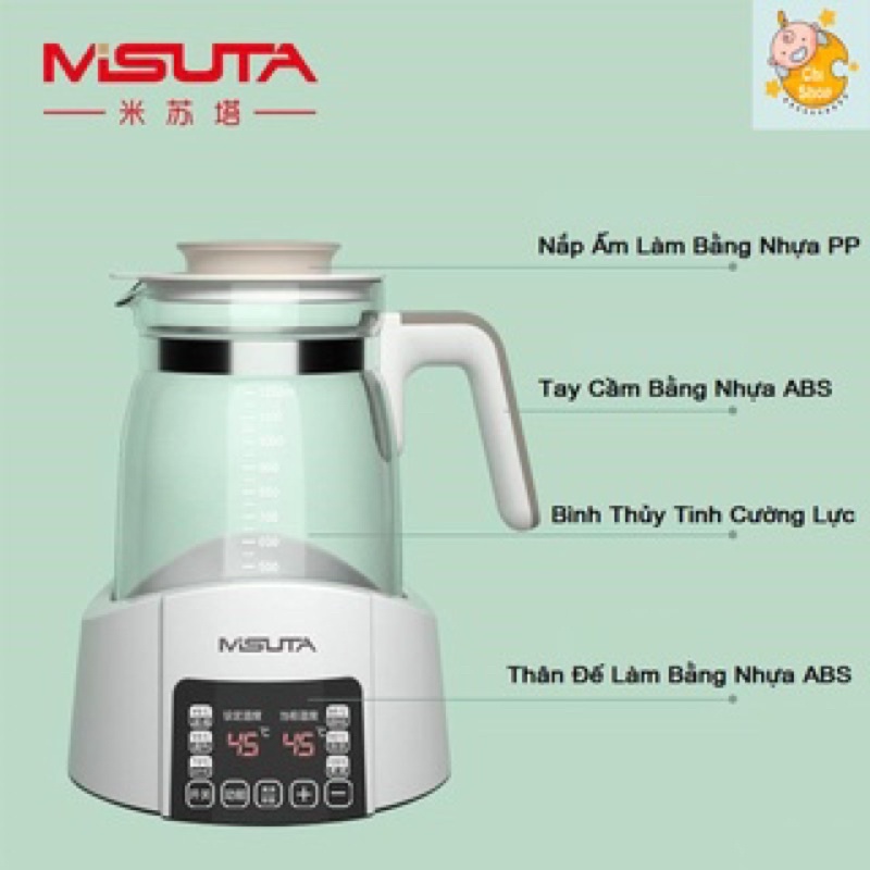 BÌNH ĐUN NƯỚC PHA SỮA MISUTA