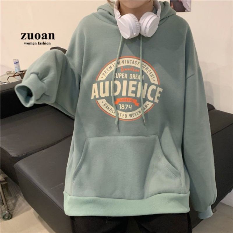 Áo Hoodie Nỉ Chữ Nhật Form Rộng Tay Phồng, Áo Hoodie Màu Đen Unisex