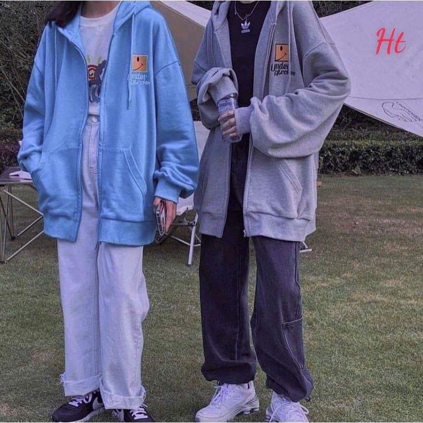 Áo Khoác Nỉ Cotton Unisex Nam Nữ Form Rộng Họa Tiết In UNDER Phong Cách Hàn Quốc Cá Tính | BigBuy360 - bigbuy360.vn