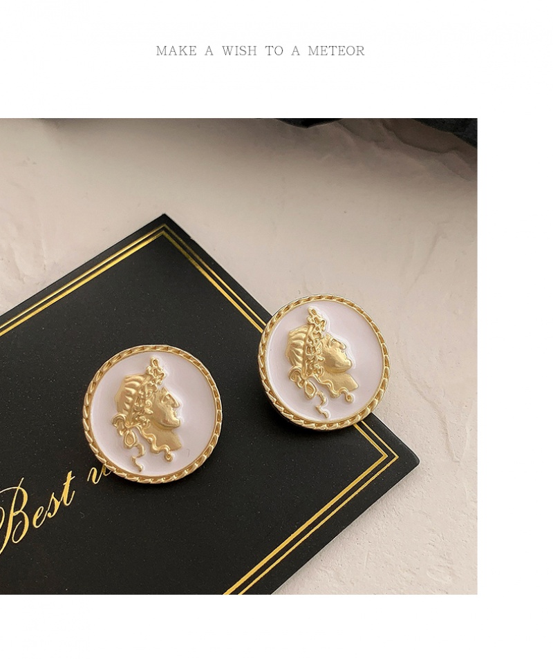 Khuyên Tai Tròn Mạ Bạc 925 Phong Cách Retro Độc Đáo Cho Nữ