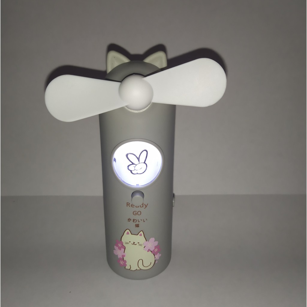 Quạt Mini Fan Cầm Tay Cối Xay Gió,Có Đèn Ngủ