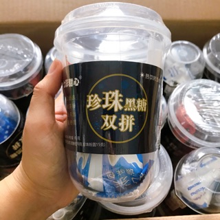 Sữa tươi trân châu đường đen/Trà sữa ly