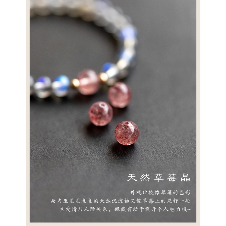 [Hàng Mới Về] Vòng Tay Xâu Hạt Đá Mặt Trăng Xám Niche 7A