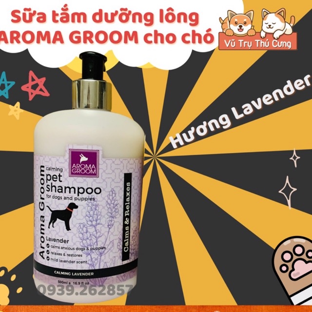 Sữa tắm nước hoa thơm lâu Chó Mèo | Sữa tắm AROMA GROOM cho Spa chó mèo| Sữa tắm dưỡng lông Chó Mèo lưu hương lâu