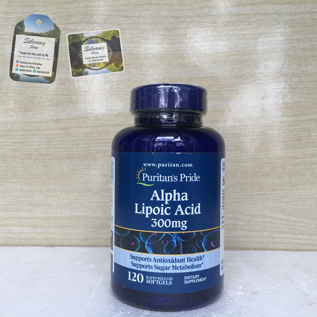 Viên uống Alpha Lipoic Acid 300mg Puritan's Pride - Đẹp Da, Chống Lão Hóa, Hỗ Trợ Đường Huyết