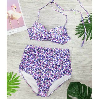 Bikini xoắn nhún phối màu dễ thương