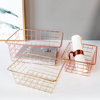 Giỏ sắt dùng lưu trữ đồ dùng để bàn đa năng tiện lợi
