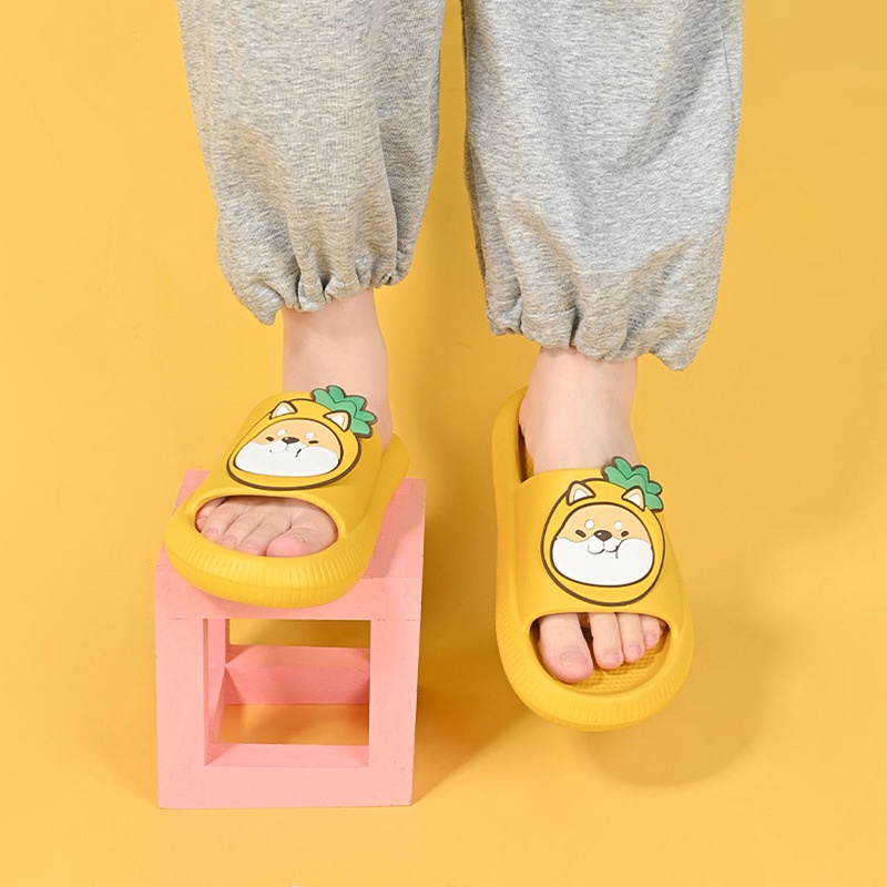 Dép Đi Trong Nhà Tắm In Hình Chú Chó Shiba Dễ Thương Cho Cặp Đôi