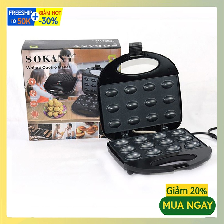 Máy làm bánh hạt dẻ hạnh nhân óc chó, khuôn nướng bánh cho gia đình Chính hãng Sokany