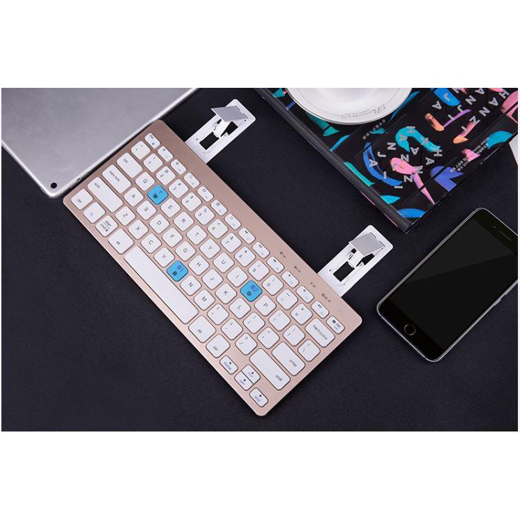 Bàn phím máy tính cho điện thoại, Bàn phím bluetooth BOW HB191A cao cấp, hỗ trợ kết nối 2 thiết bị trong 1, linh hoạt