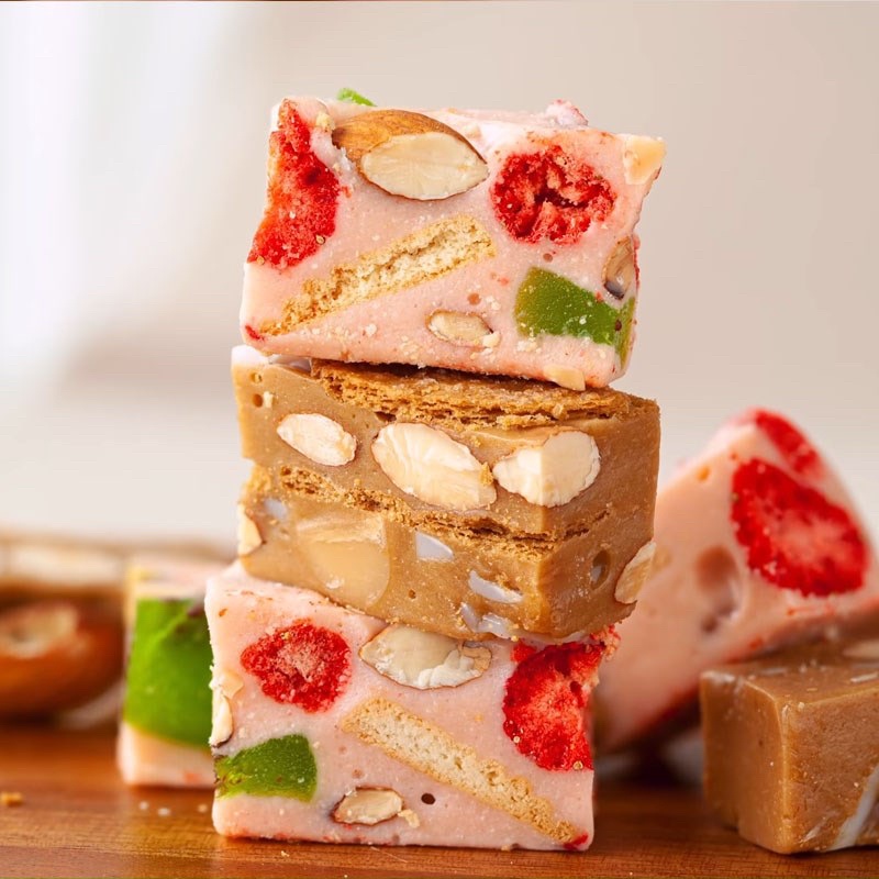 Quả dâu tây sấy giòn- dâu giòn làm nougat [50g]