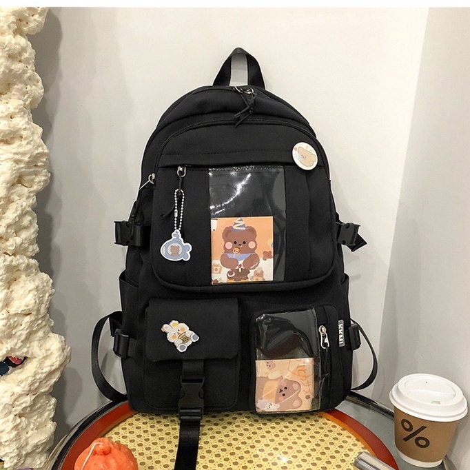 Balo ulzzang đi học nam nữ, balo thời trang chống thấm nước BL64 - Koni Store