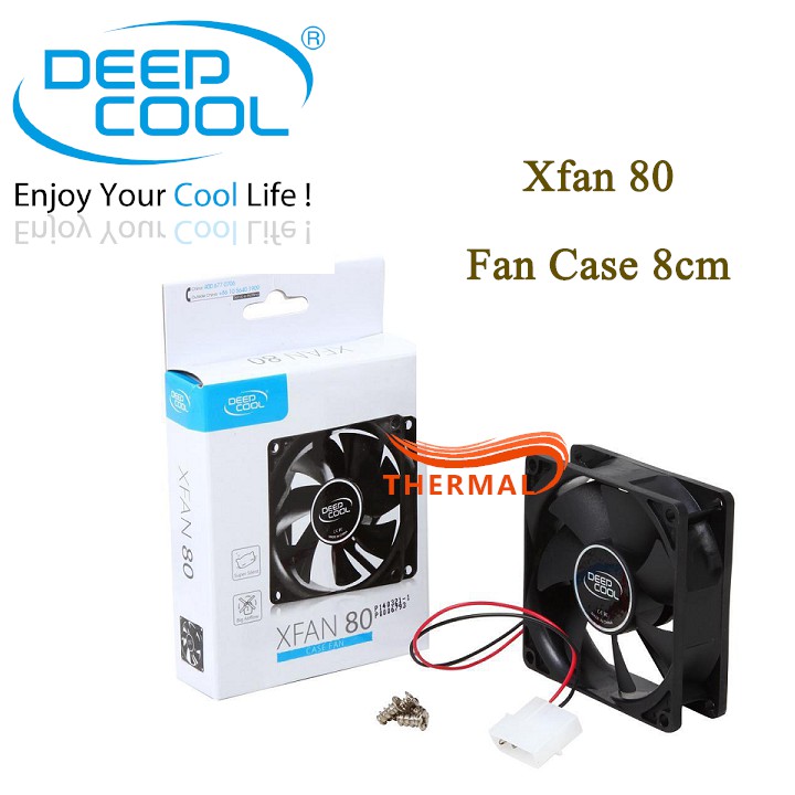 [Mã ELORDER5 giảm 10k đơn 20k] Fan case DeepCool Xfan 80mm - Bền bỉ theo thời gian và quay êm