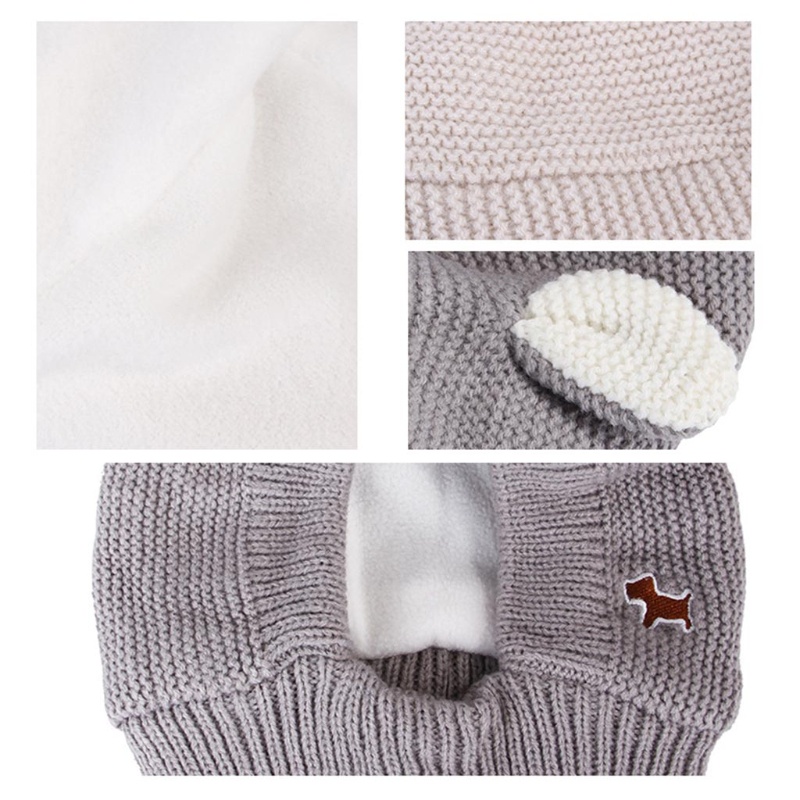 Mũ Dệt Kim Trùm Đầu Và Tai Giữ Ấm Cho Chó Lớn