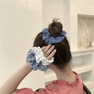 SCRUNCHIES CHẤM BI ( TONE XANH )