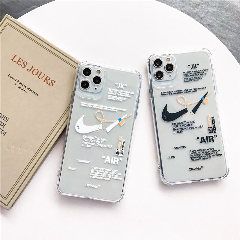 Ốp điện thoại TPU mềm trong suốt họa tiết AJ Nike thời trang cho IPHONE 11 12 PRO MAX 12 MINI 6 6S 7 8 PLUS X XR XS