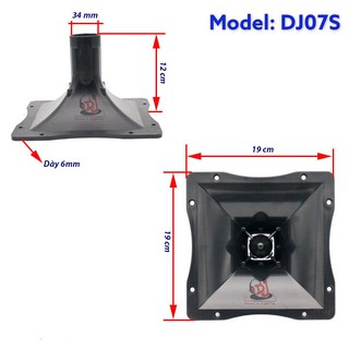 Họng loa hỏa tiển, phểu loa 01 cái họng loa nhựa 19x19, hong loa trep, hong loa nexo, array, hong loa trep 750, phểu tép