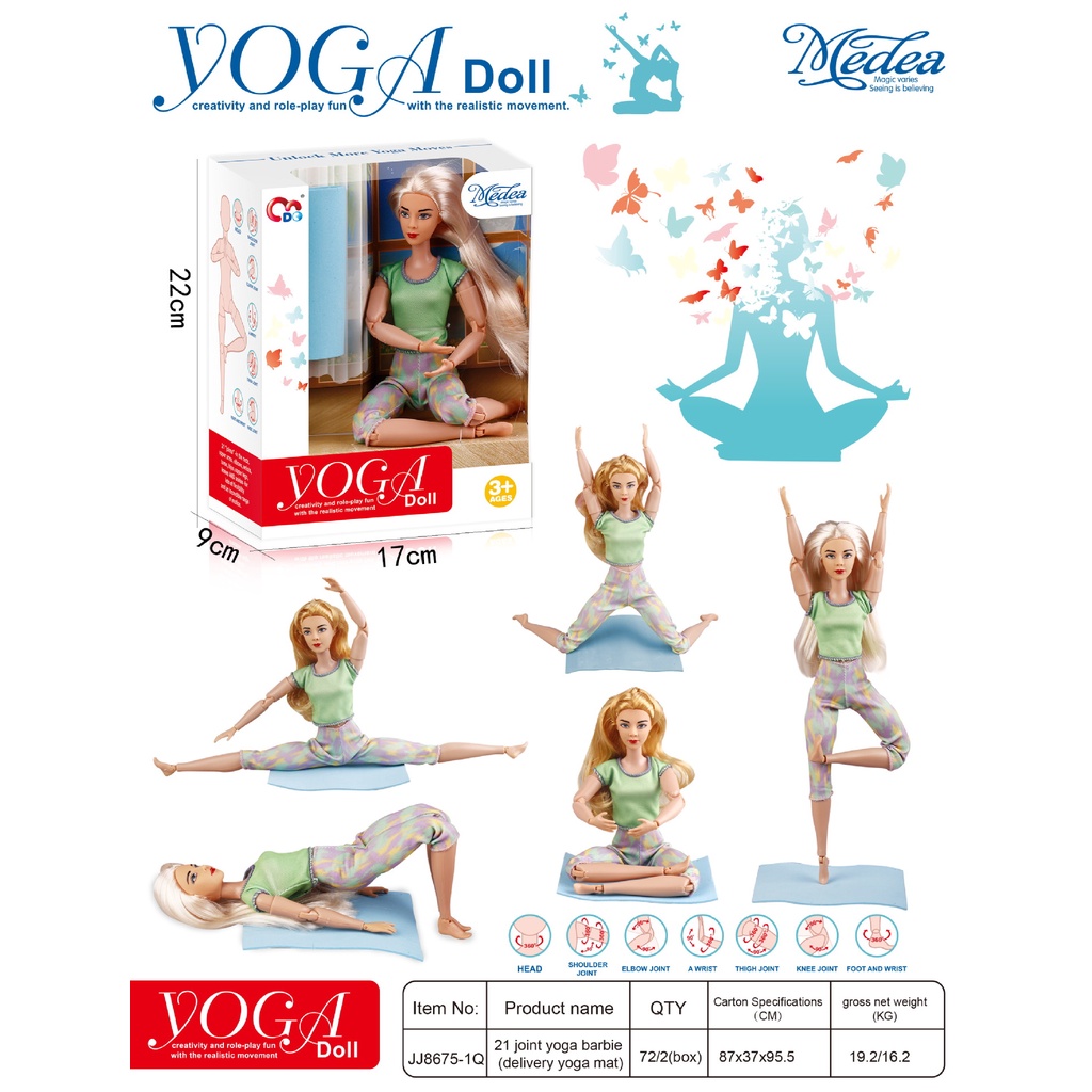 Búp Bê Tập yoga 30cm Kiểu Công Chúa Dễ Thương Cho Bé