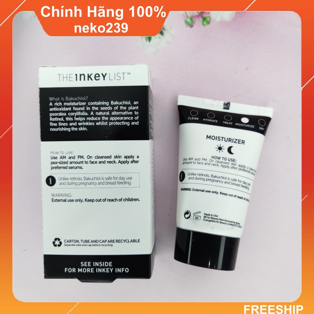 Kem Dưỡng Da Mặt Cho Bà Bầu The Inkey List Bakuchiol Moisturizer 30ml