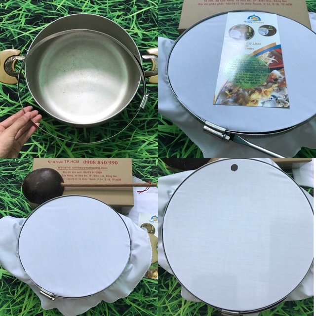 Bộ dụng cụ làm bánh cuốn, khung vải bánh cuốn HAPPY KITCHEN