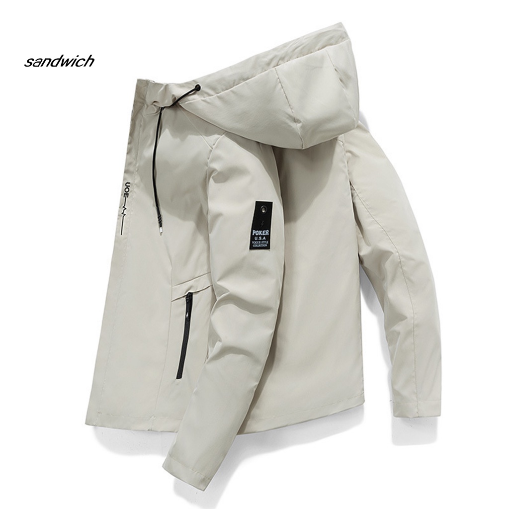 Áo Khoác Dây Rút Phối Túi Thời Trang Đường Phố Cá Tính Cho Nam