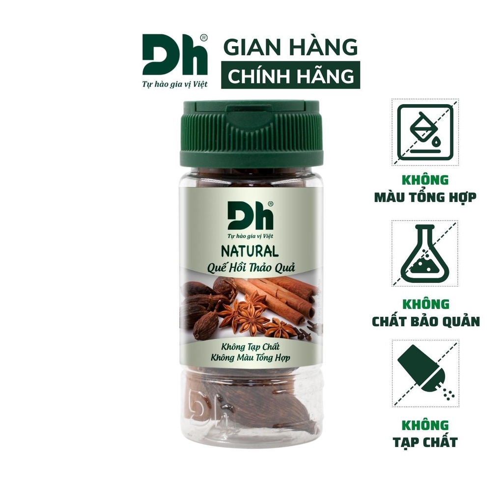 Quế hồi thảo quả Natural DH Foods chế biến thực phẩm thơm ngon 25gr - DHGVT93