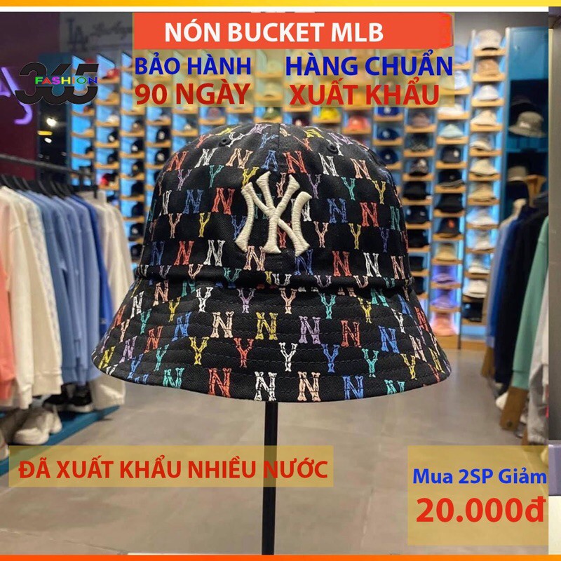 ⭐️Hàng Xịn⭐️ Nón Bucket Màu Đen Logo Thiêu Màu Kem, Viền Thêu - Giá Rẻ - Chất Lượng Chính Hãng - N06 Đen