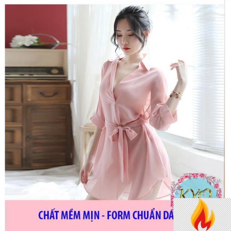áo sơ mi ngủ nữ cao cấp - váy ngủ đẹp dài quyến rũ B1030 -K(&1