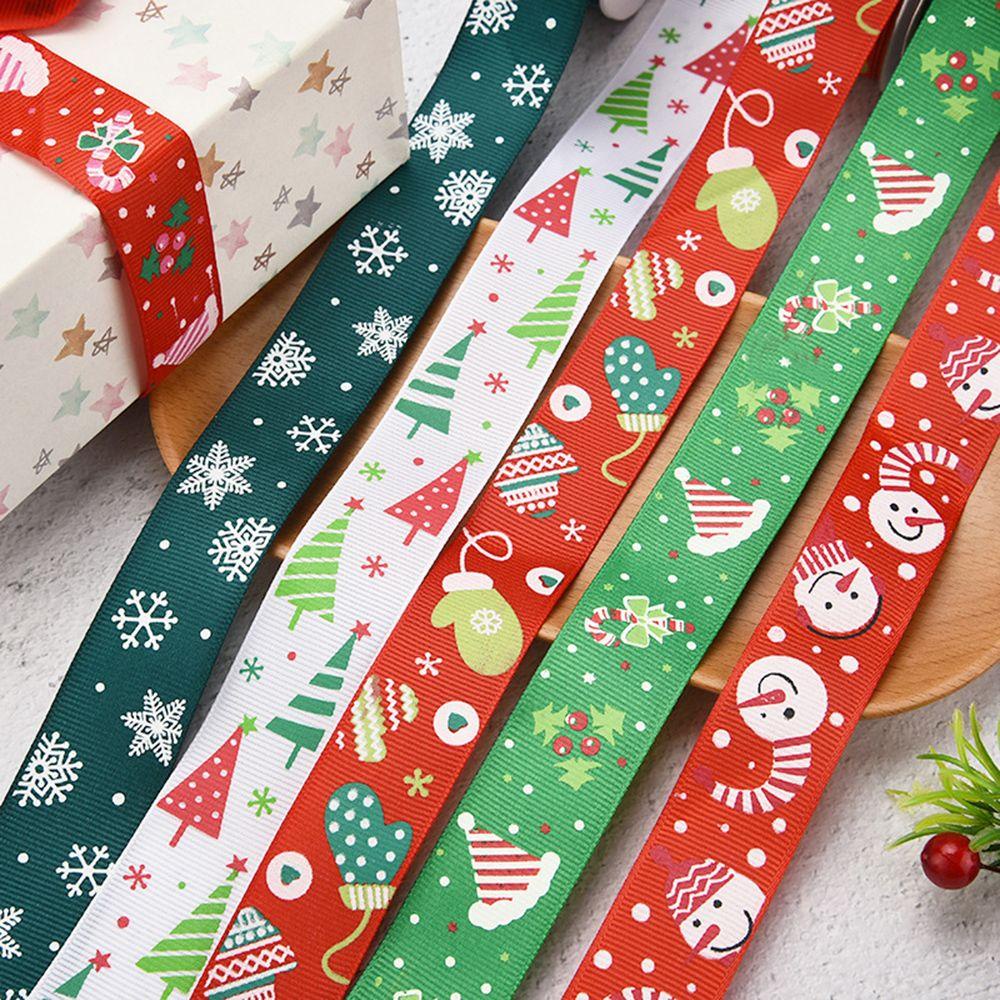 Ynatural christmasn ribbon thủ công mỹ nghệ phụ kiện đồ dùng cho bữa tiệc 25mm 10 yards bowknot handmade merry christmas gift box wrapping