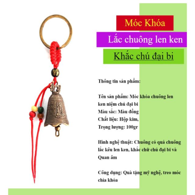 Móc khóa chuông phong thủy