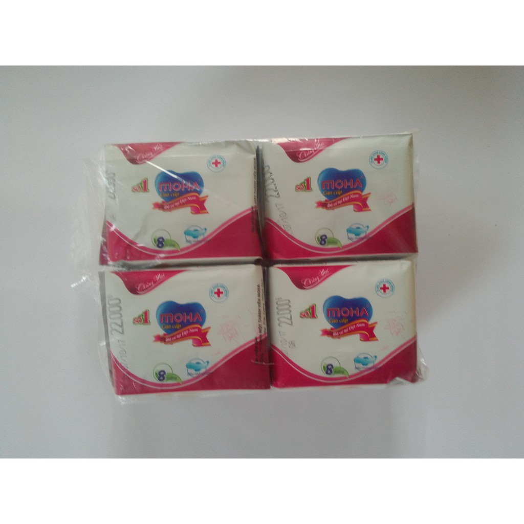 Combo 8 gói băng vệ sinh Moha ban ngày dạng hộp siêu mỏng có cánh