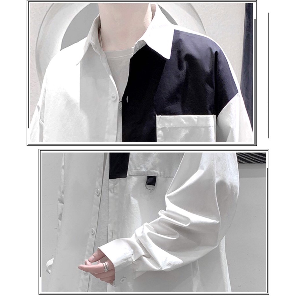 [FREESHIP TỪ 99K] [HOT] Áo Sơ Mi ĐÔI Tay Dài Phối Vai Unisex Cho Cả Nam Và Nữ Vải Kate Đẹp Và Thoáng Mát | BigBuy360 - bigbuy360.vn