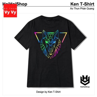 Áo thun phản quang chó sói hades cotton 75% form rộng unisex