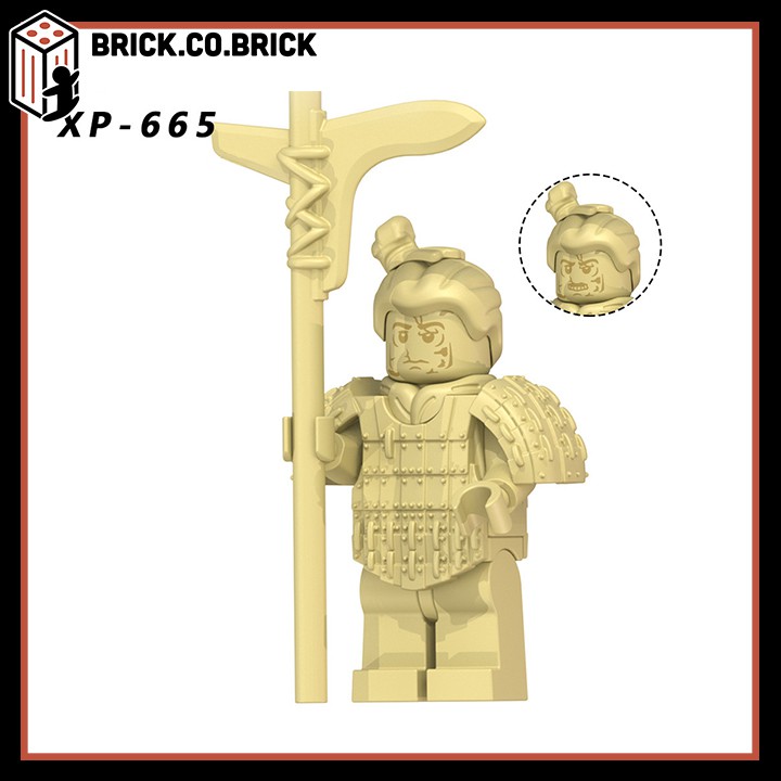 Đồ chơi Minifigures và Non Lego lính Tần vương Tần Thủy Hoàng - Mô hình Lắp ghép Xếp hình Mini trung cổ Koruit KT1089