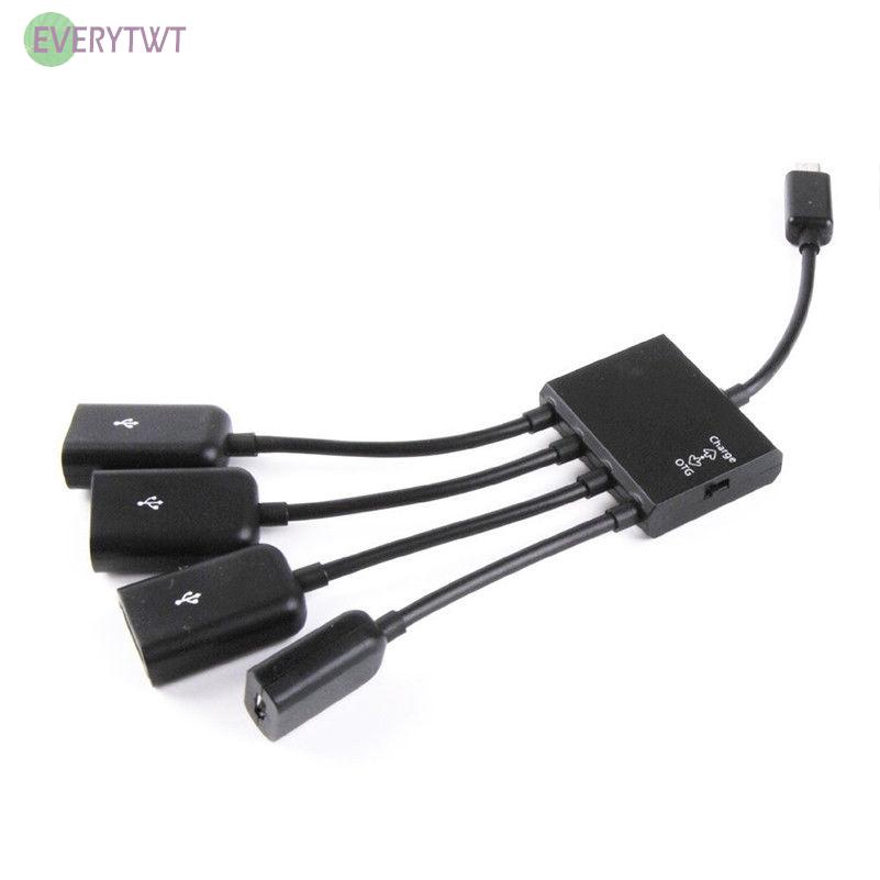 Micro USB HUB Power Adaptor 3-Port Charging Cable For Fire Stick For OTG Functio