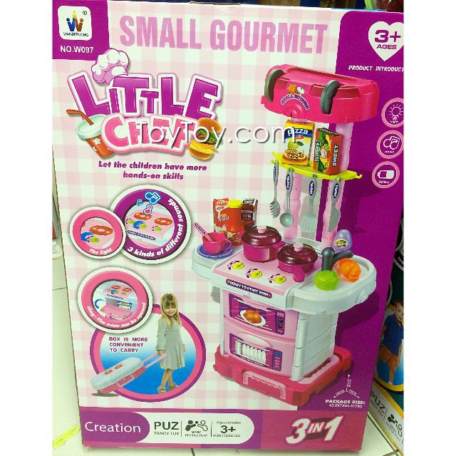 Đồ chơi nấu ăn đa năng Little chef 3 in 1 có âm thanh và ánh sáng