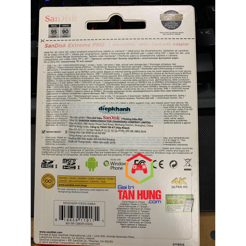 Thẻ nhớ MicroSDXC SanDisk Ultra A1 UHS-I 8G 16G 32G 64GB 128G Class 10 UHS-I 100MB/s 667x | BigBuy360 - bigbuy360.vn