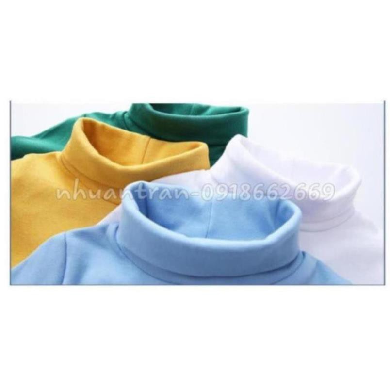 Áo len cotton cổ 3 phân bé trai