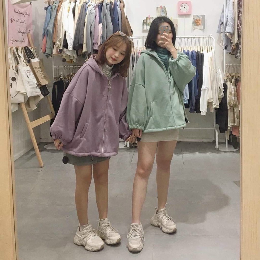 Áo Hoodie Nữ Trơn Bigsize Ulzzang form rộng trơn Uni Mùa Đông | BigBuy360 - bigbuy360.vn