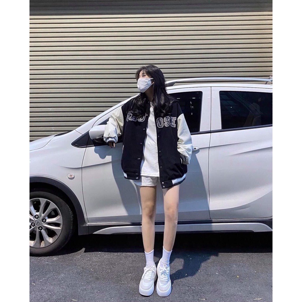 Áo Khoác Bomber - Áo Khoác Nhung Thêu Chữ CHOOSE Unisex Form Rộng Hàng Shop | BigBuy360 - bigbuy360.vn