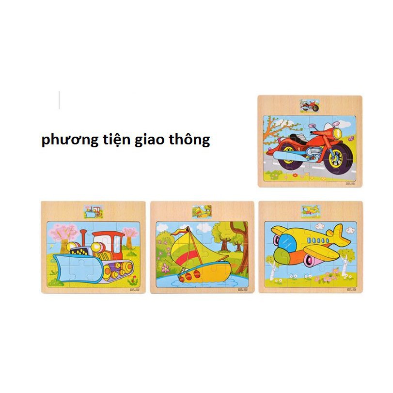 [Mã LIFETOYS1 giảm 30K đơn 99K] [ĐỒ CHƠI GIÁO DỤC] Tranh ghép gỗ 12 mảnh nhiều chủ đề