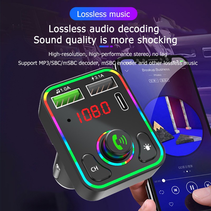 Máy Phát Nhạc Mp3 Bluetooth 5.0 Kèm Phụ Kiện Cho Xe Ô Tô