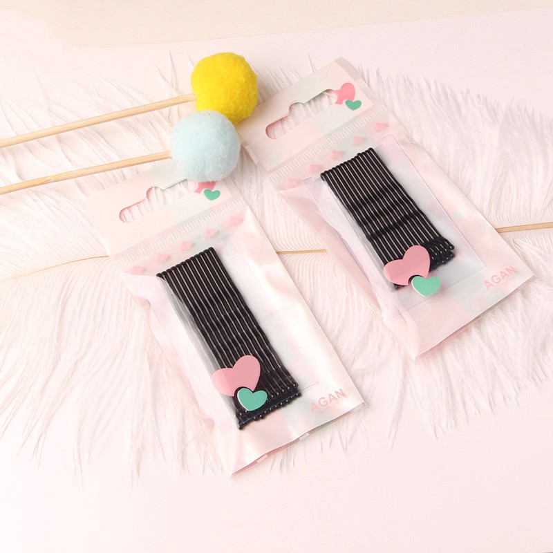 Kẹp tóc màu đen đơn giản phong cách Hàn Quốc